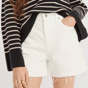 White High Rise Denim Shorts from Banana Republic